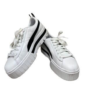 ❤️ PUMA MAYZE LEATHER PLATFORM SNEAKERS SIZE 9
